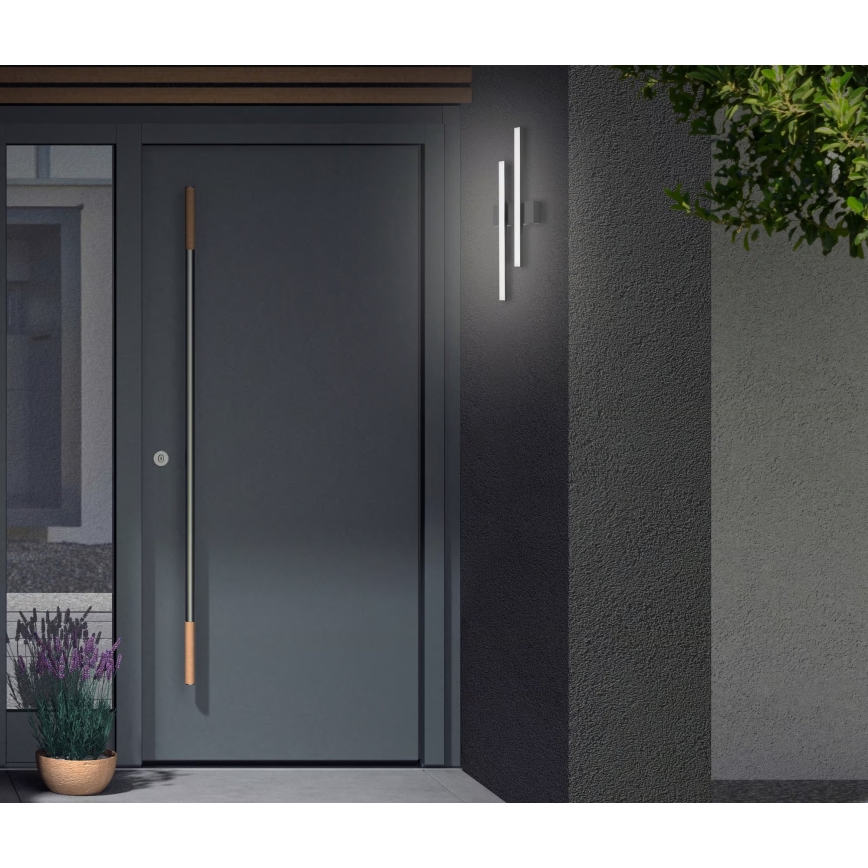 Telefunken - Εξωτερικό επιτοίχιο φωτιστικό LED 2xLED/4W/230V IP44 μαύρο