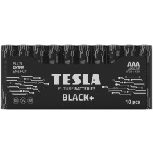 Tesla Batteries - 10 τμχ Αλκαλική μπαταρία AAA BLACK+ 1,5V