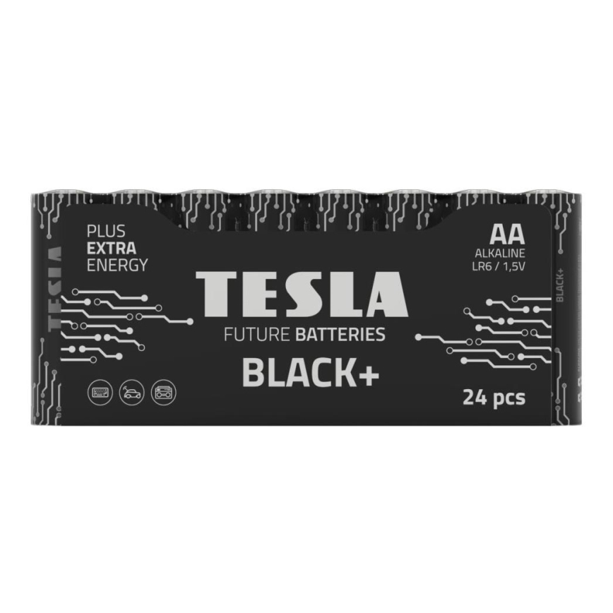 Tesla Batteries - 24 τμχ Αλκαλική μπαταρία AA BLACK+ 1,5V 2800 mAh