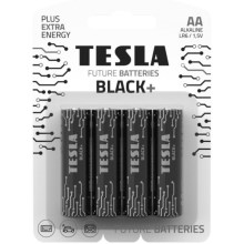 Tesla Batteries - 4 τμχ Αλκαλική μπαταρία AA BLACK+ 1,5V