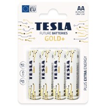 Tesla Batteries - 4 τμχ Αλκαλική μπαταρία AA GOLD+ 1,5V