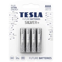 Tesla Batteries - 4 τμχ Αλκαλική μπαταρία AAA SILVER+ 1,5V