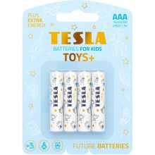 Tesla Batteries - 4 τμχ Αλκαλική μπαταρία AAA TOYS+ 1,5V