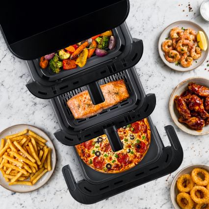TESLA Electronics AirCook - Φριτέζα αέρος με τρεις ζώνες 14,5 l 2800W/230V μαύρη