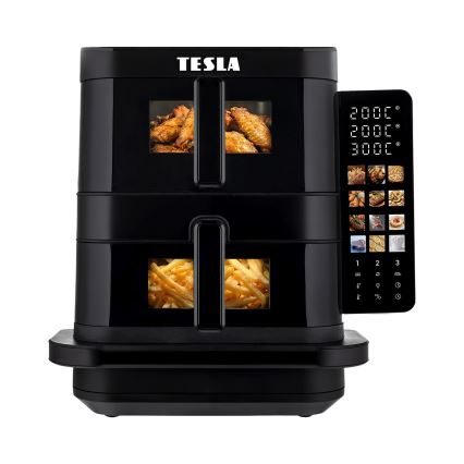 TESLA Electronics AirCook - Φριτέζα αέρος με τρεις ζώνες 14,5 l 2800W/230V μαύρη
