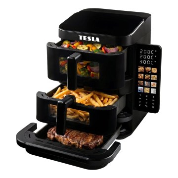 TESLA Electronics AirCook - Φριτέζα αέρος με τρεις ζώνες 14,5 l 2800W/230V μαύρη
