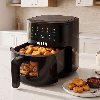 TESLA Electronics AirCook - Φριτέζα με ζεστό αέρα 4,4 l 1450W/230V μαύρη