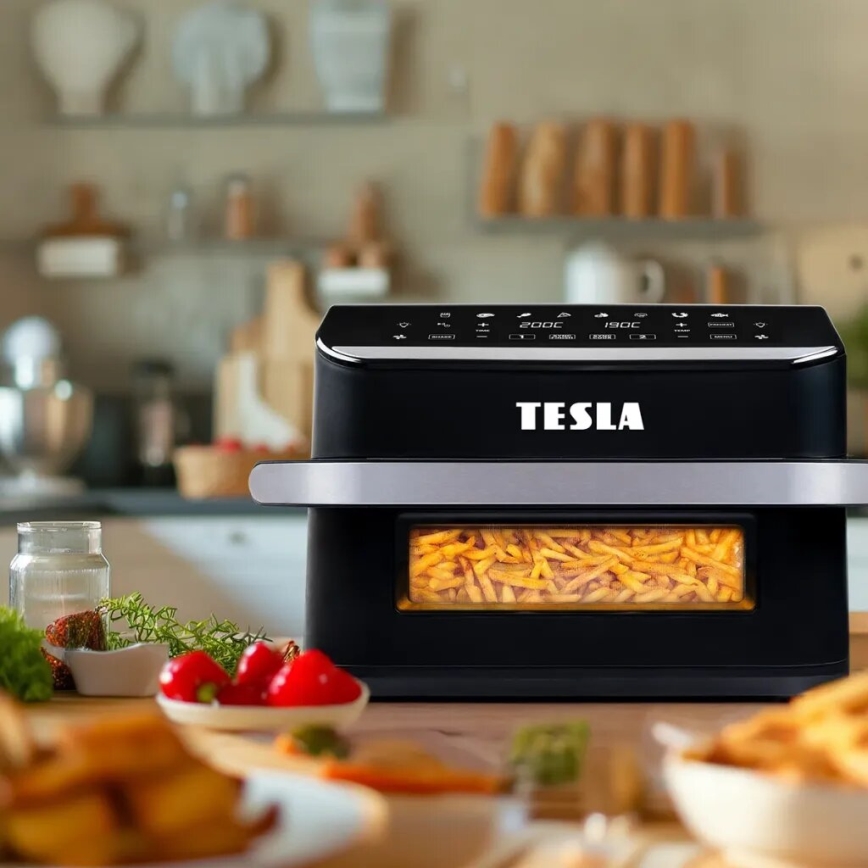 TESLA Electronics AirCook - Πολυλειτουργική διπλή ψηφιακή φριτέζα αέρος 10 λτ 2400W/230V