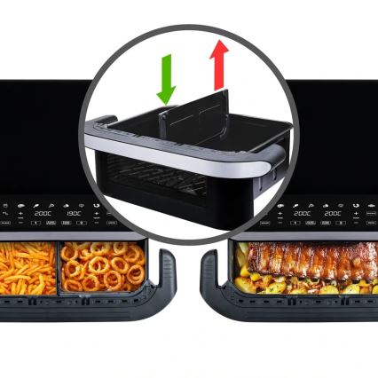 TESLA Electronics AirCook - Πολυλειτουργική διπλή ψηφιακή φριτέζα αέρος 10 λτ 2400W/230V
