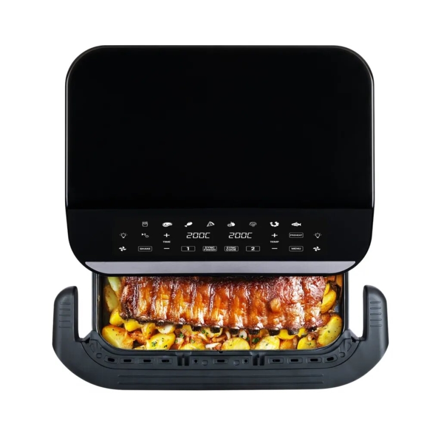 TESLA Electronics AirCook - Πολυλειτουργική διπλή ψηφιακή φριτέζα αέρος 10 λτ 2400W/230V