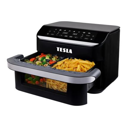 TESLA Electronics AirCook - Πολυλειτουργική διπλή ψηφιακή φριτέζα αέρος 10 λτ 2400W/230V
