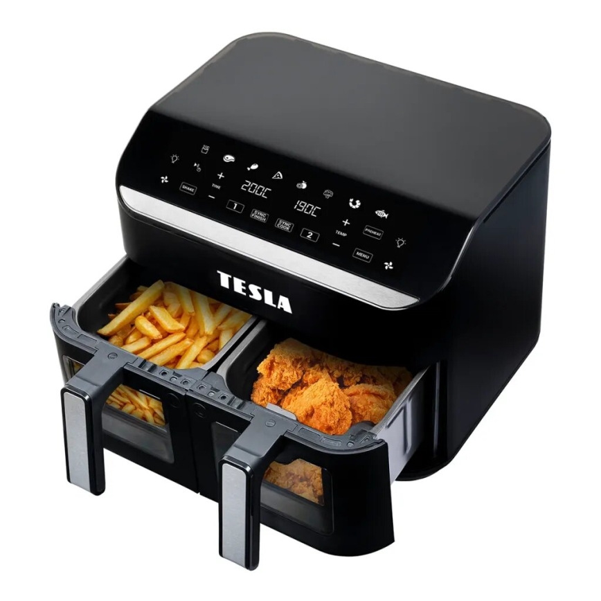 TESLA Electronics AirCook - Πολυλειτουργική διπλή ψηφιακή φριτέζα αέρος 9 λτ 2400W/230V