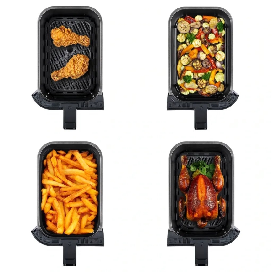 TESLA Electronics AirCook - Πολυλειτουργική διπλή ψηφιακή φριτέζα αέρος 9 λτ 2400W/230V