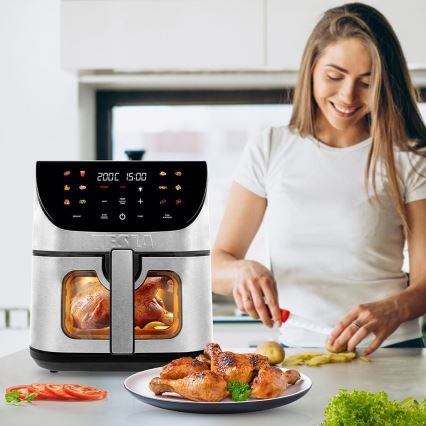 TESLA Electronics AirCook - Έξυπνος πολυλειτουργικός ψηφιακός φριτέζα αέρα 9 λτ 1700W/230V Wi-Fi