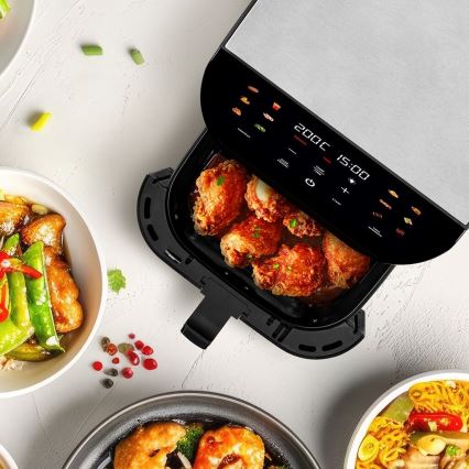 TESLA Electronics AirCook - Έξυπνος πολυλειτουργικός ψηφιακός φριτέζα αέρα 9 λτ 1700W/230V Wi-Fi