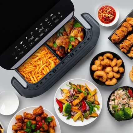 TESLA Electronics AirCook - Πολυλειτουργική διπλή ψηφιακή φριτέζα αέρος 10 λτ 2400W/230V