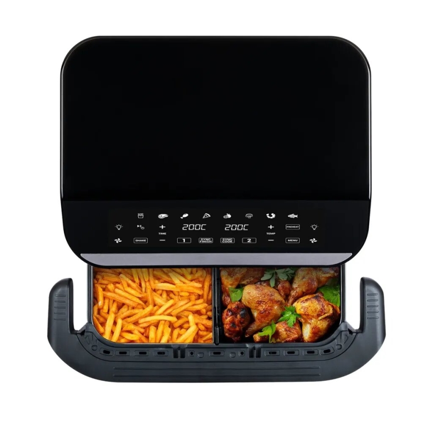 TESLA Electronics AirCook - Πολυλειτουργική διπλή ψηφιακή φριτέζα αέρος 10 λτ 2400W/230V