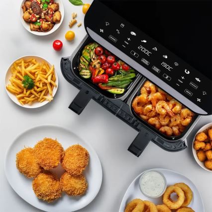 TESLA Electronics AirCook - Πολυλειτουργική διπλή ψηφιακή φριτέζα αέρος 9 λτ 2400W/230V