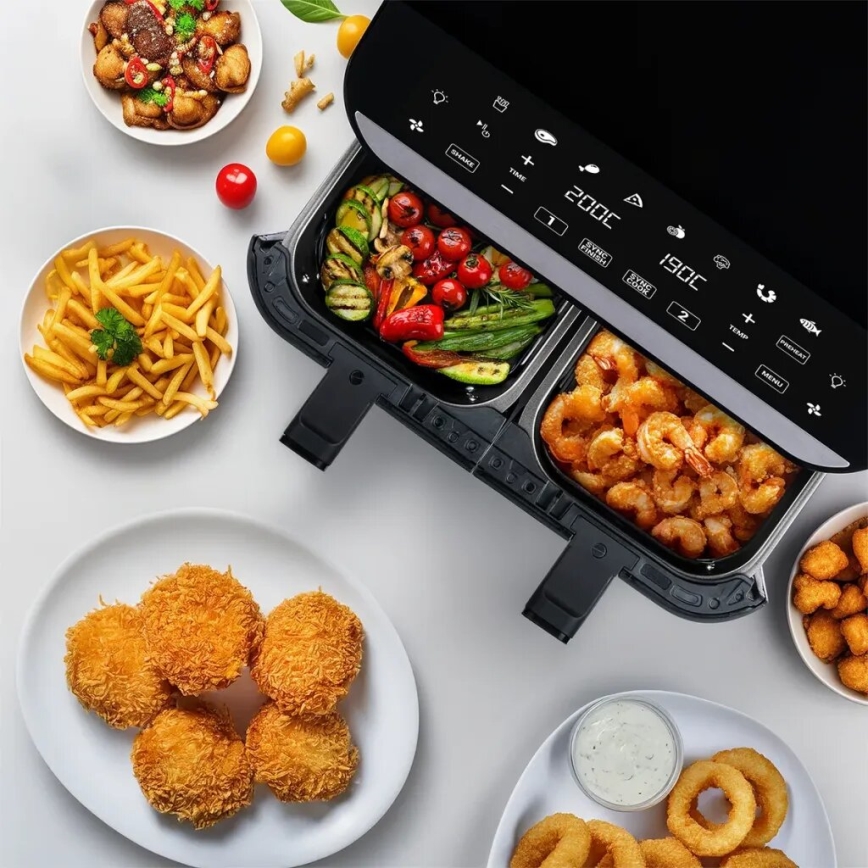 TESLA Electronics AirCook - Πολυλειτουργική διπλή ψηφιακή φριτέζα αέρος 9 λτ 2400W/230V