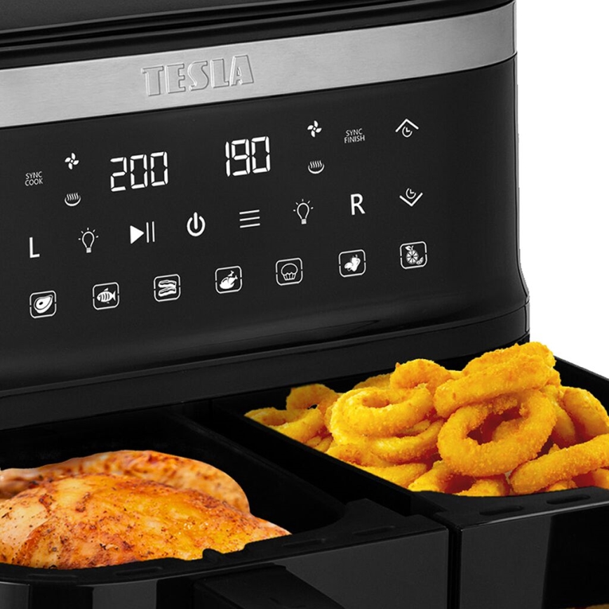 TESLA Electronics AirCook-Πολυλειτουργική διπλή ψηφιακή φριτέζα αέρος 7,6 l 2850W/230V