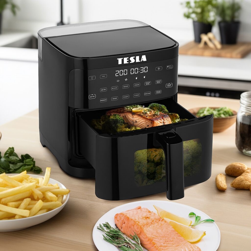 TESLA Electronics AirCook - Πολυλειτουργική φριτέζα αέρος κα ατμομάγειρας 5 l 1500W/230V