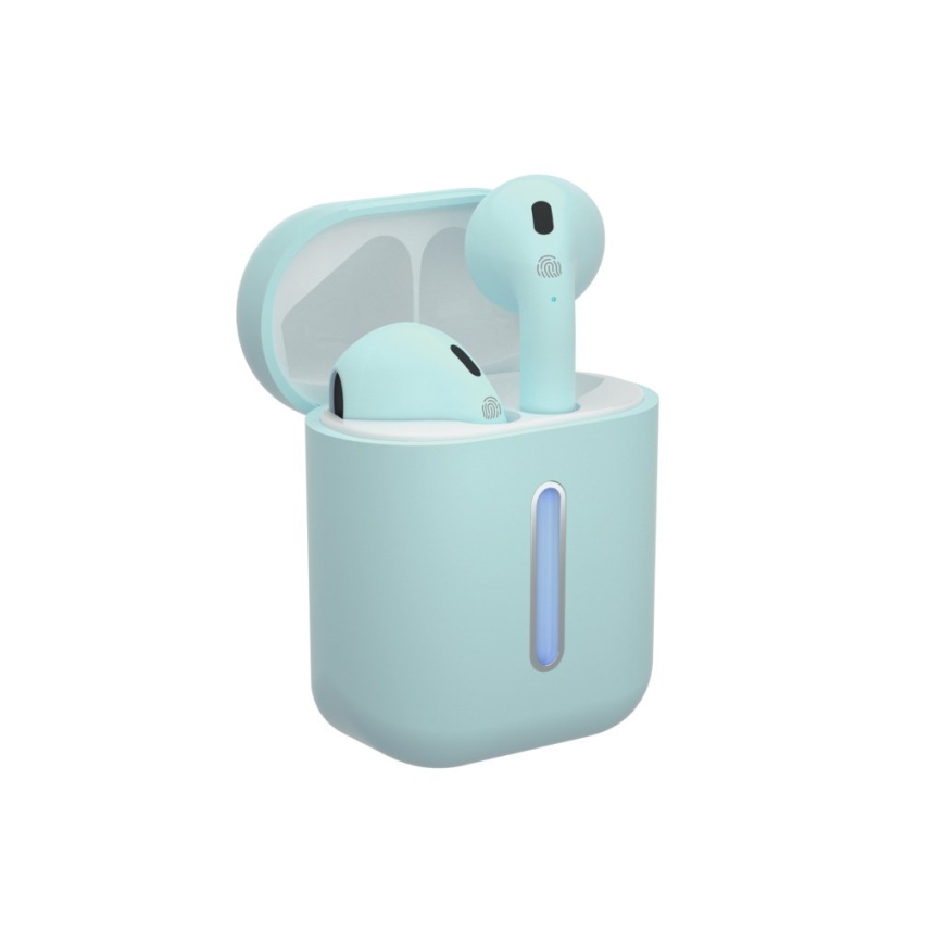 TESLA Electronics - Ασύρματα ακουστικά 300 mAh + 2x 25 mAh IPX4 τιρκουάζ