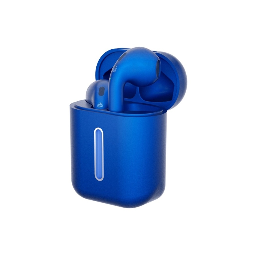 TESLA Electronics - Ασύρματα ακουστικά 300 mAh + 2x 25 mAh IPX4 μπλε