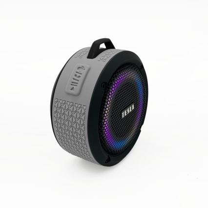 TESLA Electronics - Ασύρματο ηχείο LED RGB 5W/1200 mAh/3,7V IPX7 γκρι
