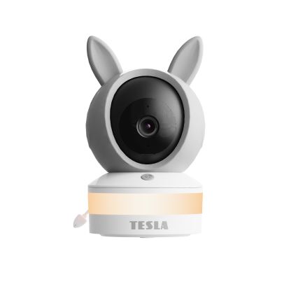 TESLA Electronics Bambino - Έξυπνο βρεφικό μόνιτορ 4 MP 2560p 5V Wi-Fi Tuya γκρι/λευκό