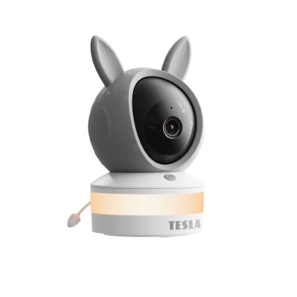TESLA Electronics Bambino - Έξυπνο βρεφικό μόνιτορ 4 MP 2560p 5V Wi-Fi Tuya γκρι/λευκό