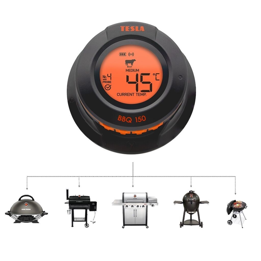 TESLA Electronics Cook - Ψηφιακό θερμόμετρο κρέατος με ανιχνευτή 0-400 °C 2xAA IP65