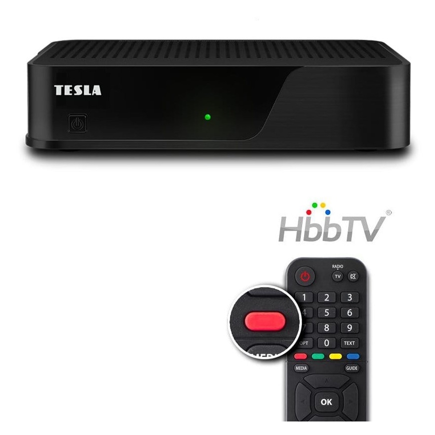 TESLA Electronics - DVB-T2 H.265 (HEVC) δέκτης με HbbTV 12V + τηλεχειριστήριο