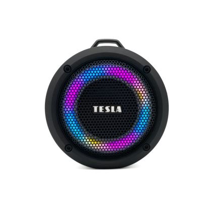 TESLA Electronics - LED RGB Ασύρματο ηχείο 5W/1200 mAh/3,7V IPX7 γκρι