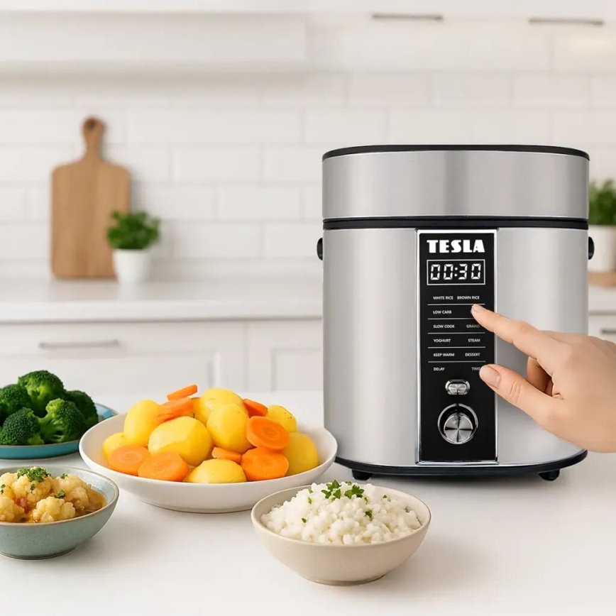TESLA Electronics MultiCook - Πολυλειτουργική κουζινομηχανή ρυζιού 2,1 λτ 400W/230V