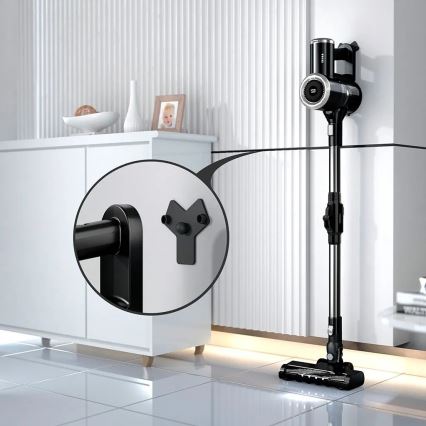 TESLA Electronics PureStar - Ευέλικτη ασύρματη ράβδος ηλεκτρικής σκούπας 2 σε 1 150W/2200 mAh μαύρο