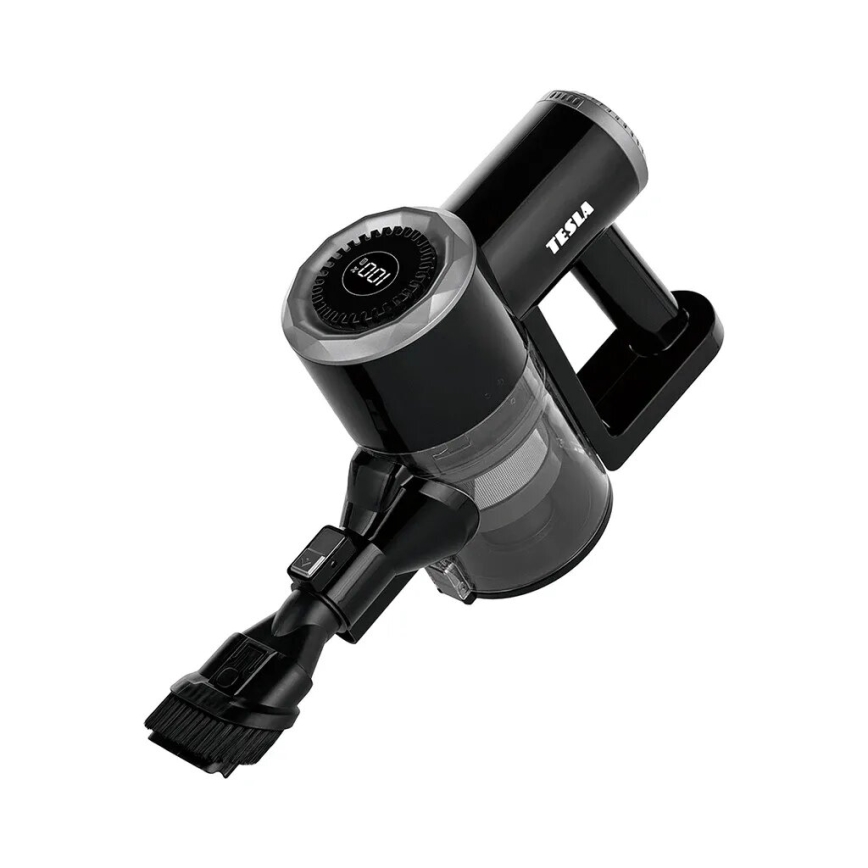 TESLA Electronics PureStar - Ευέλικτη ασύρματη ράβδος ηλεκτρικής σκούπας 2 σε 1 150W/2200 mAh μαύρο