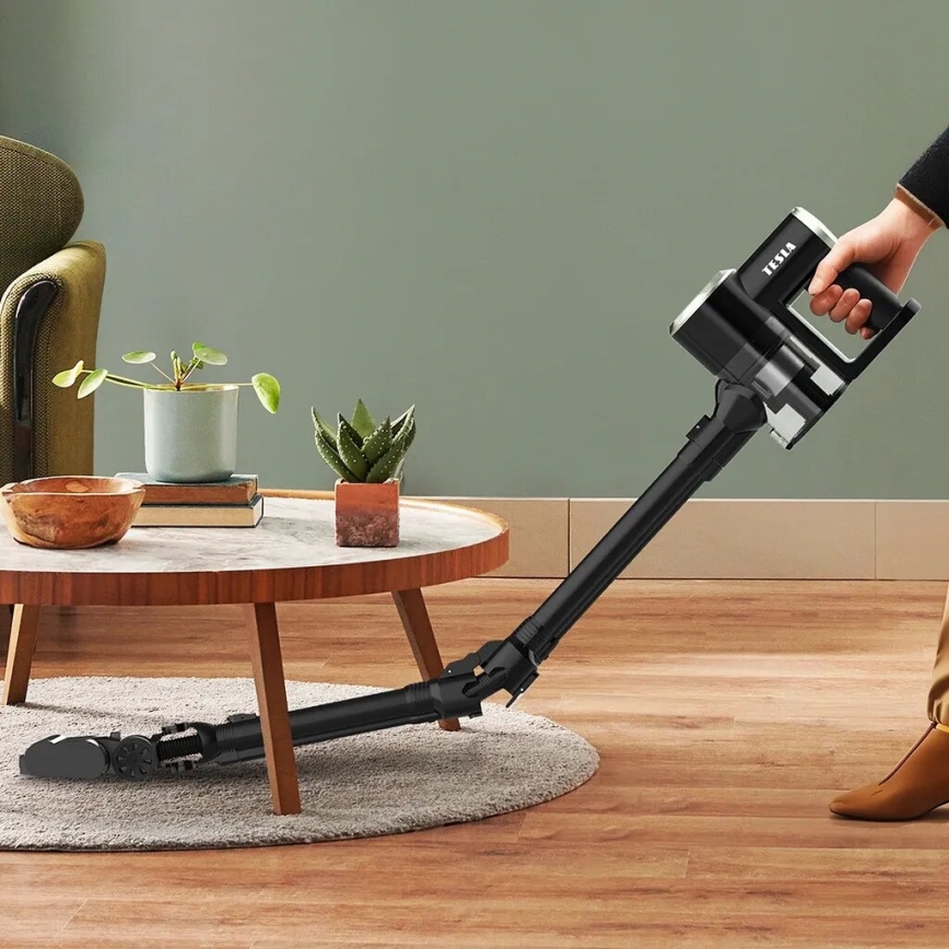TESLA Electronics PureStar - Εύκαμπτο cordless stick vacuum cleaner 2σε1 150W/2200 mAh μαύρο