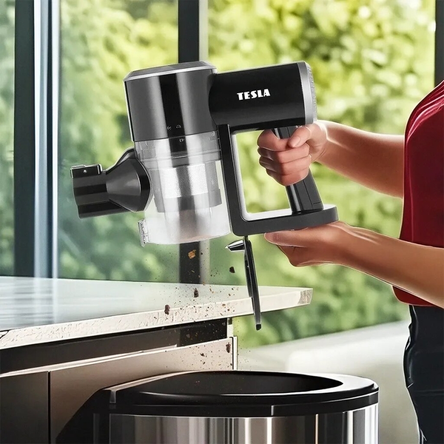 TESLA Electronics PureStar - Εύκαμπτο cordless stick vacuum cleaner 2σε1 150W/2200 mAh μαύρο