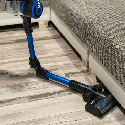 TESLA Electronics PureStar - Εύκαμπτο cordless stick vacuum cleaner 3σε1 300W/2200 mAh μαύρο/μπλε