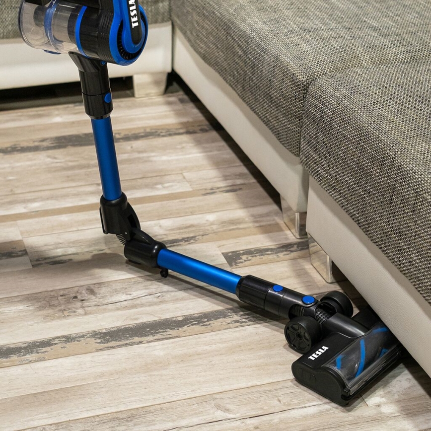 TESLA Electronics PureStar - Εύκαμπτο cordless stick vacuum cleaner 3σε1 300W/2200 mAh μαύρο/μπλε