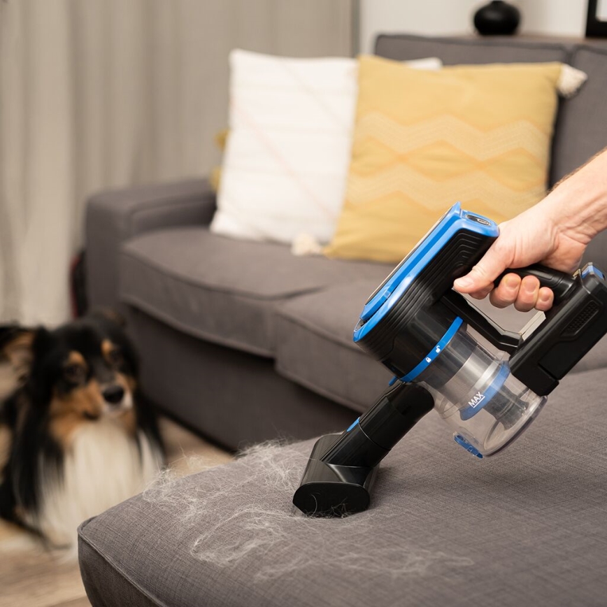 TESLA Electronics PureStar - Εύκαμπτο cordless stick vacuum cleaner 3σε1 300W/2200 mAh μαύρο/μπλε