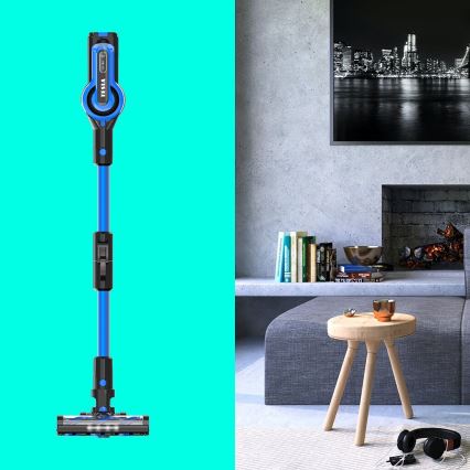 TESLA Electronics PureStar - Εύκαμπτο cordless stick vacuum cleaner 3σε1 300W/2200 mAh μαύρο/μπλε