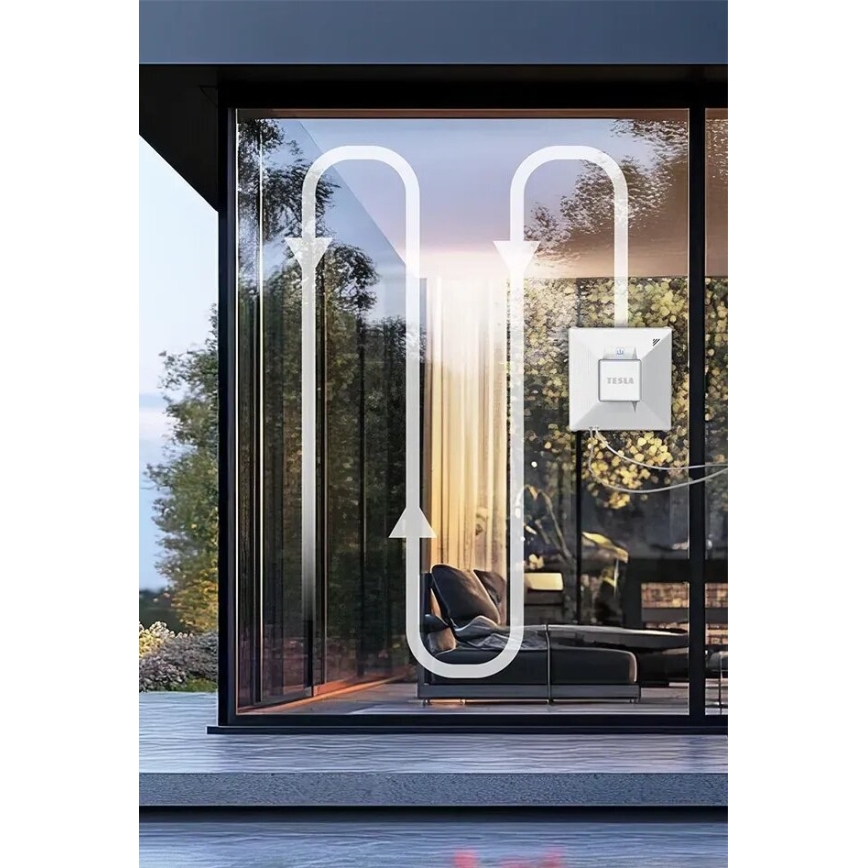 TESLA Electronics RoboStar - Έξυπνος καθαριστής παραθύρων με ψεκασμό νερού 72W/230V/650 mAh Wi-Fi + τηλεχειριστήριο