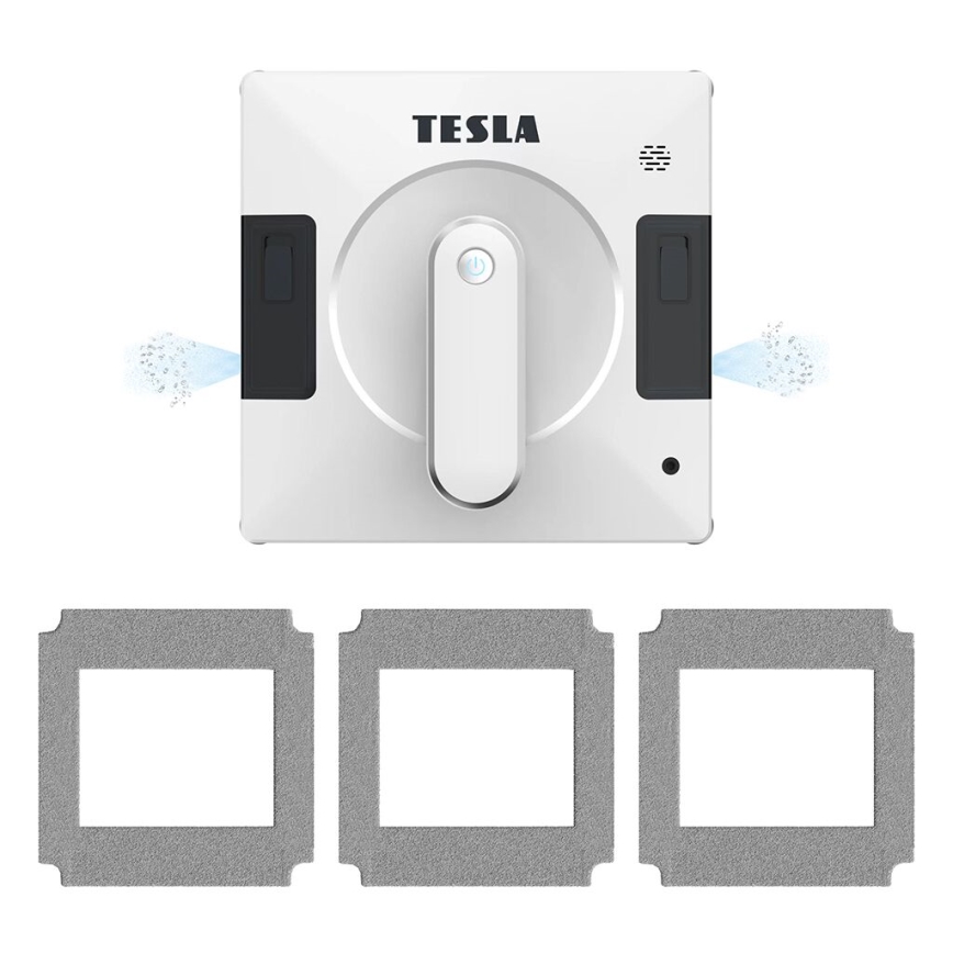 TESLA Electronics RoboStar - Έξυπνος καθαριστής παραθύρων με διπλή ψεκαστική λειτουργία νερού 72W/230V/500 mAh Wi-Fi + τηλεχειριστήριο