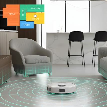 TESLA Electronics RoboStar - Έξυπνη ρομποτική σκούπα 2-σε-1 3200 mAh Wi-Fi λευκή