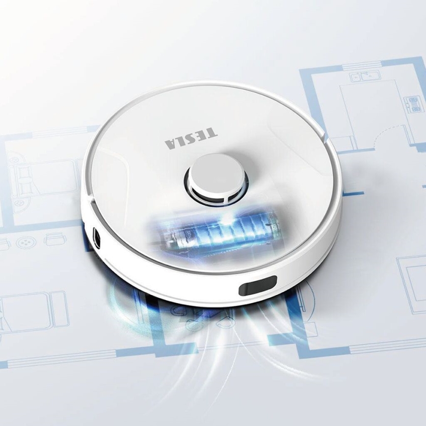 TESLA Electronics RoboStar - Έξυπνη ρομποτική σκούπα 2 σε 1 2600 mAh Wi-Fi λευκό