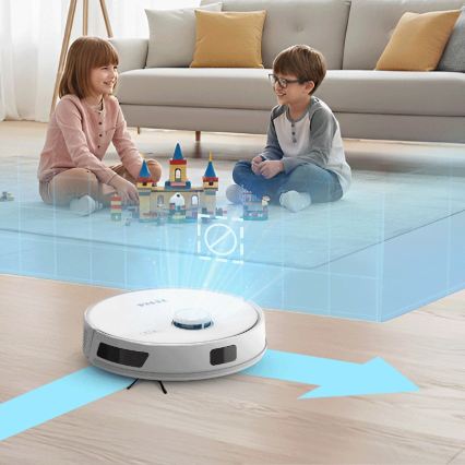 TESLA Electronics RoboStar - Έξυπνη ρομποτική σκούπα 3 σε 1, 3200 mAh, Wi‑Fi, λευκή