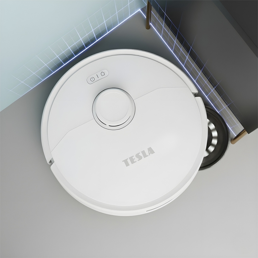 TESLA Electronics RoboStar - Έξυπνη ρομποτική σκούπα 3 σε 1, 5200 mAh, Wi-Fi, λευκή
