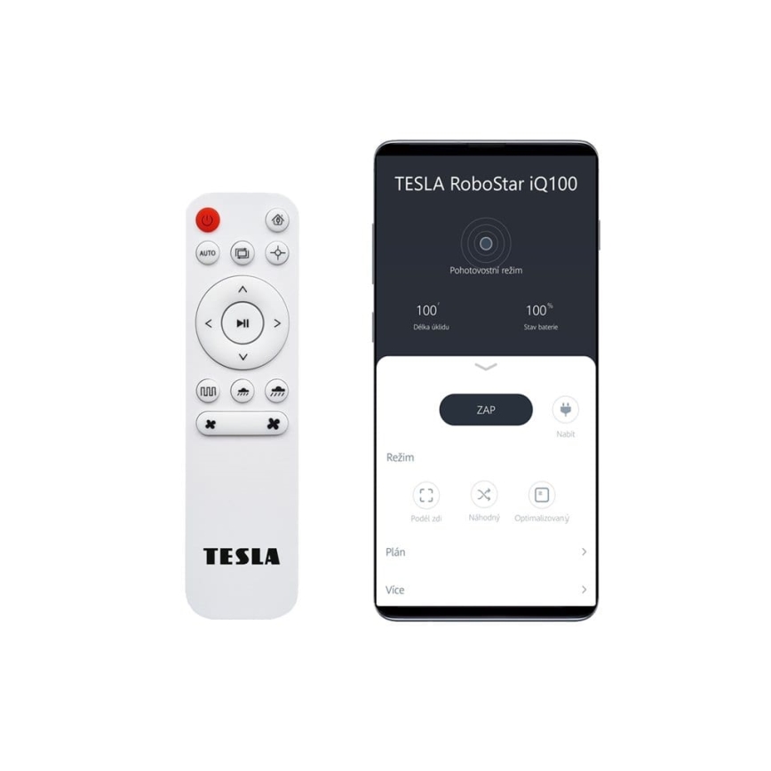 TESLA Electronics RoboStar - Ηλεκτρική σκούπα 2σε1 2500 mAh Wi-Fi Tuya λευκό + τηλεχειριστήριο