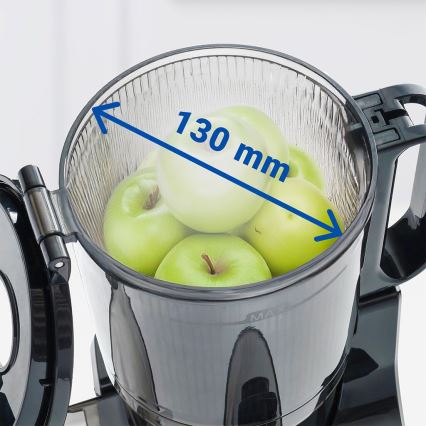 TESLA Electronics SlowJuicer Deluxe - Low-speed juicer 250W/230V ανοξείδωτο ατσάλι/μαύρο